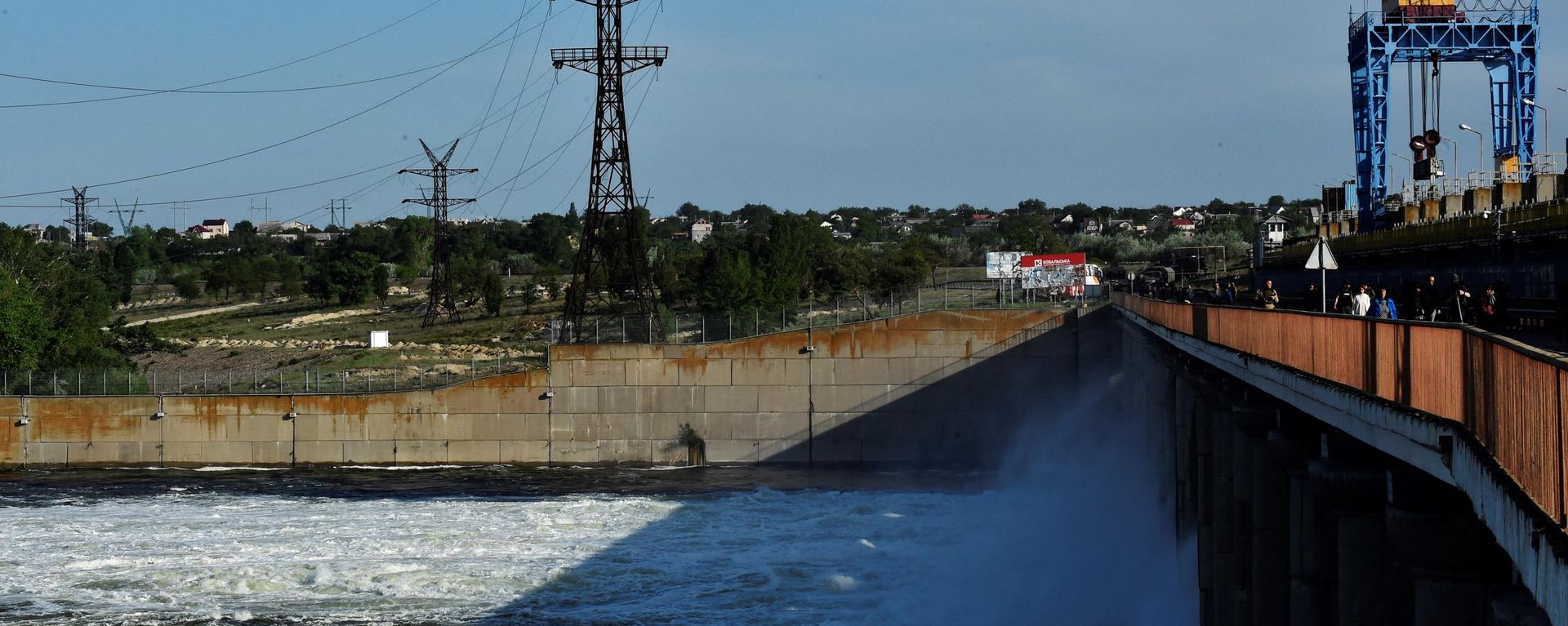 This photo taken on May 20, 2022, shows a view of the Kakhovka Hydroelectric Power Plant, Kherson Oblast. - Sputnik International, 1920, 13.06.2023