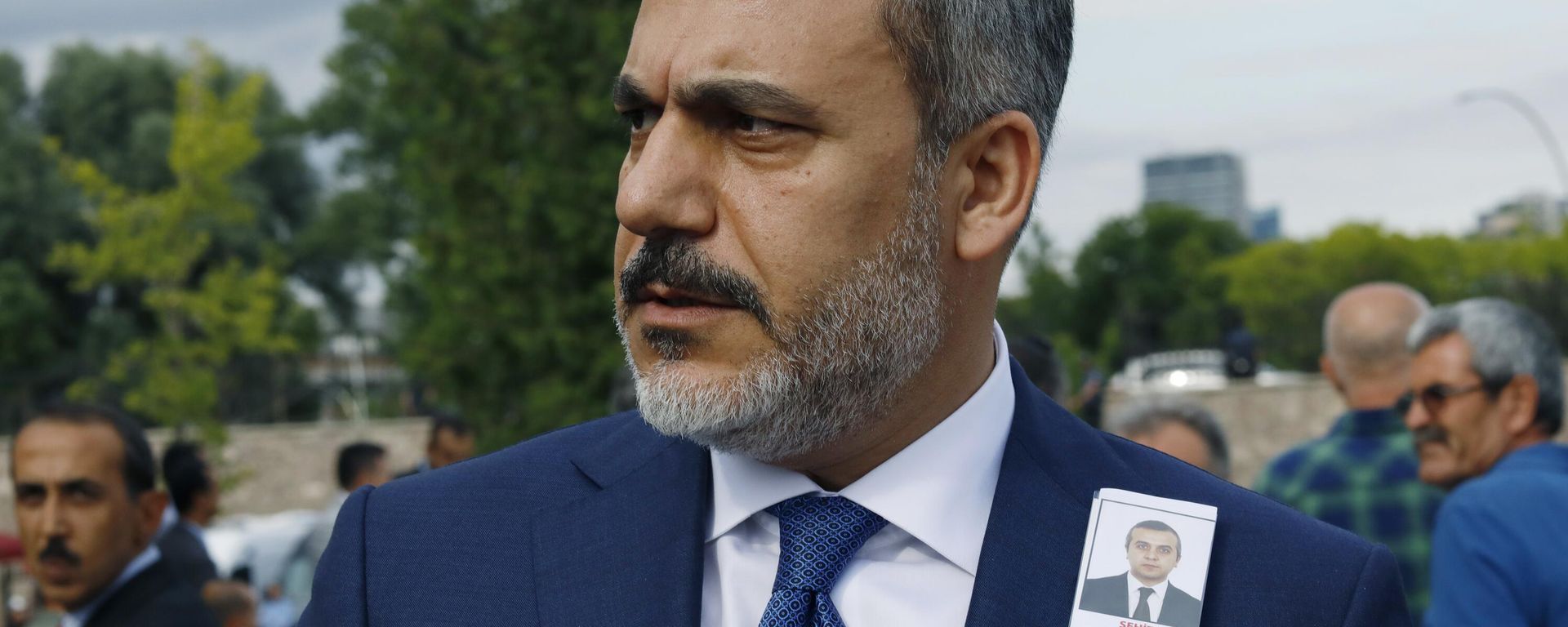 Hakan Fidan attends a funeral in Ankara, Turkey, July 19, 2019. Turkey's President Recep Tayyip Erdogan chose as his Foreign Minister Hakan Fidan, who has headed Turkey's National Intelligence Agency, MIT, since 2010. A former soldier who holds a doctorate in international relations, Fidan replaces Mevlut Cavusoglu, who had held the post since 2014.  - Sputnik International, 1920, 06.06.2023