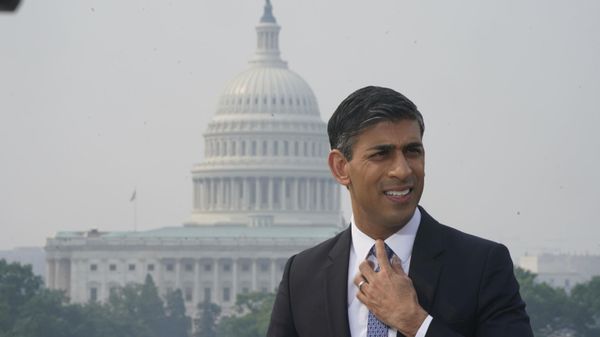 British Prime Minister Rishi Sunak talks to media during his visit to Washington D.C., Wednesday, June 7, 2023. The war in Ukraine was top Sunak’s agenda Wednesday as he started a two-day trip to Washington carrying the message that post-Brexit Britain remains an essential American ally in a world of emboldened authoritarian states. - Sputnik International
