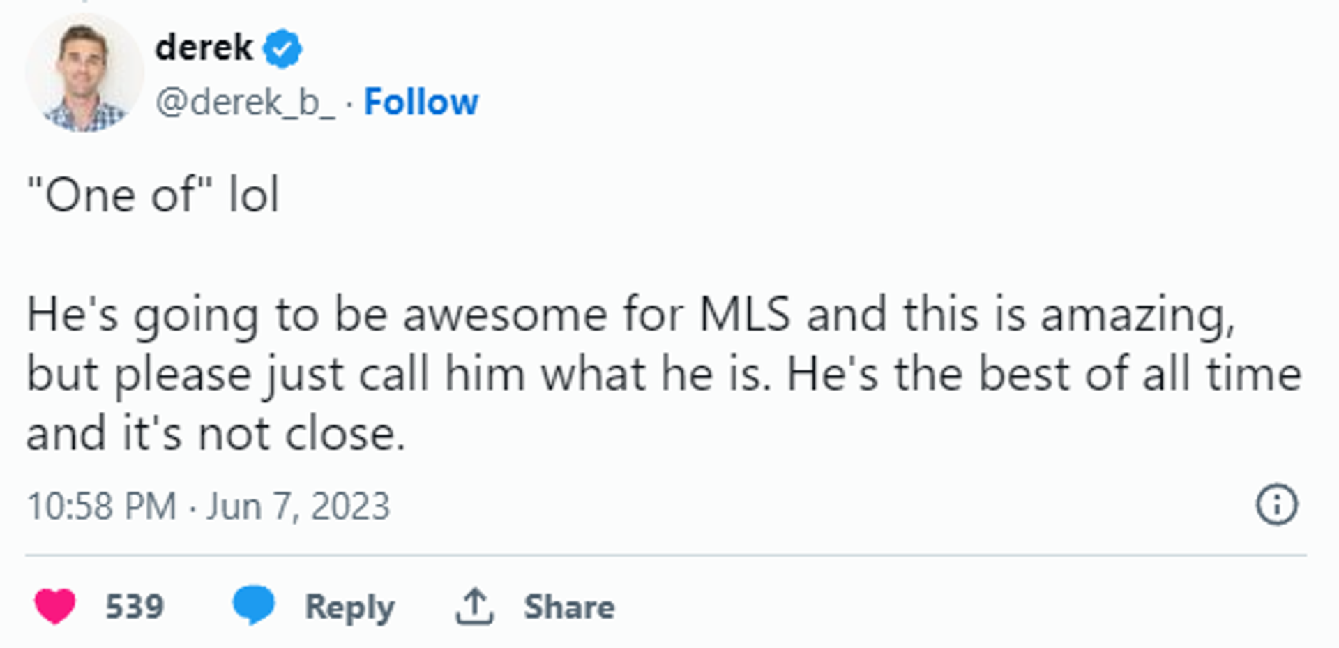 Fan calls for Messi to be honoured at the proper level. - Sputnik International, 1920, 07.06.2023
