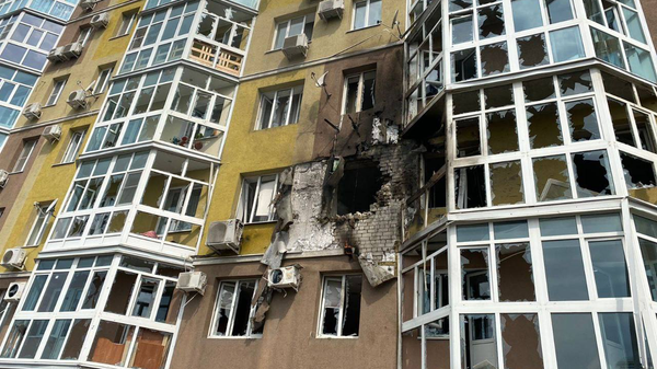Voronezh, scene of drone crash - Sputnik International
