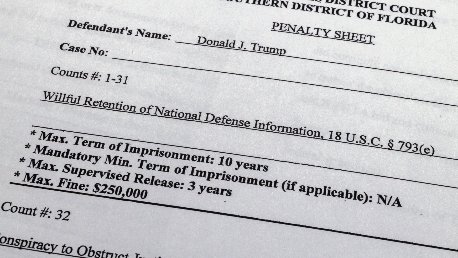 The indictment against former President Donald Trump is photographed on Friday, June 9, 2023. Trump is facing 37 felony charges related to the mishandling of classified documents according to the unsealed indictment that also alleges that he improperly shared a Pentagon plan of attack and a classified map related to a military operation. The indictment against former President Donald Trump is photographed on Friday, June 9, 2023. Trump is facing 37 felony charges related to the mishandling of classified documents according to the unsealed indictment that also alleges that he improperly shared a Pentagon plan of attack and a classified map related to a military operation. - Sputnik International, 1920, 10.06.2023