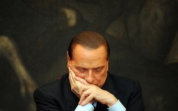 In January 1994, Berlusconi departed from the Fininvest management and founded the Forza Italia (Forward Italy) political party.Above: Silvio Berlusconi attends the presentation of Antonio Razzi's book "Le mie mani pulite" (My clean hands) about political corruption. - Sputnik International