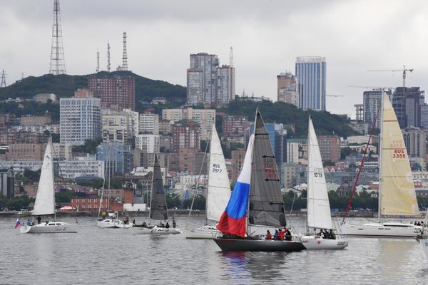 Boats participating in the "Sails of Russia" regatta, held to celebrate Russia Day, in Vladivostok. - Sputnik International
