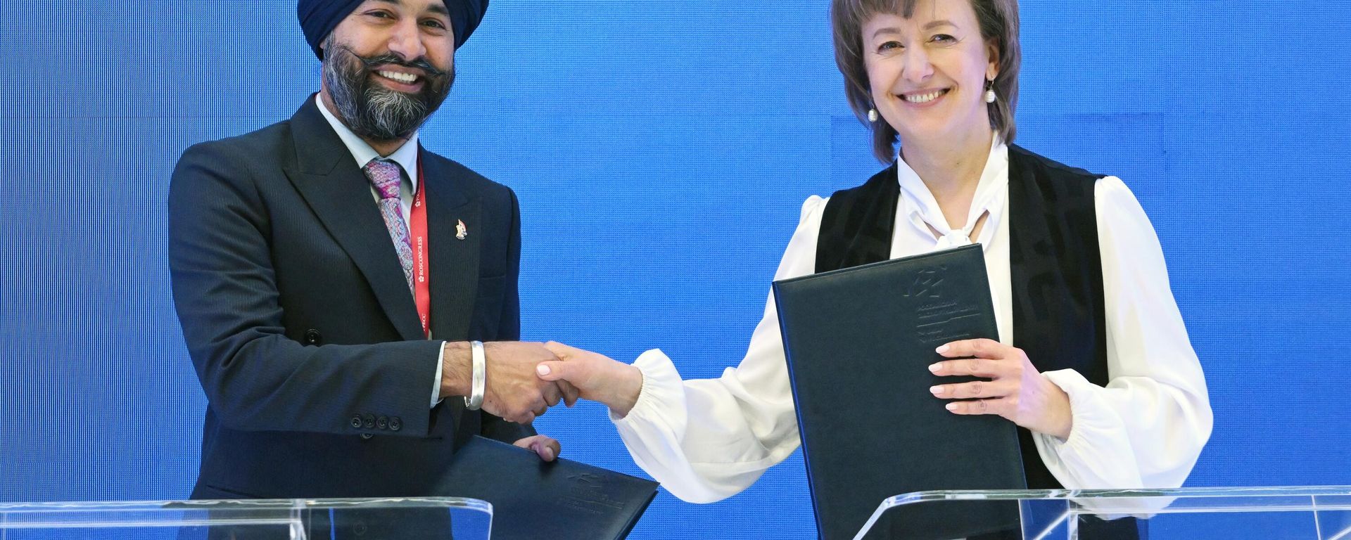  Signing of the Memorandum of Understanding and Cooperation between the Russian Export Center and the International Chamber of Investment and Business.  - Sputnik International, 1920, 14.06.2023