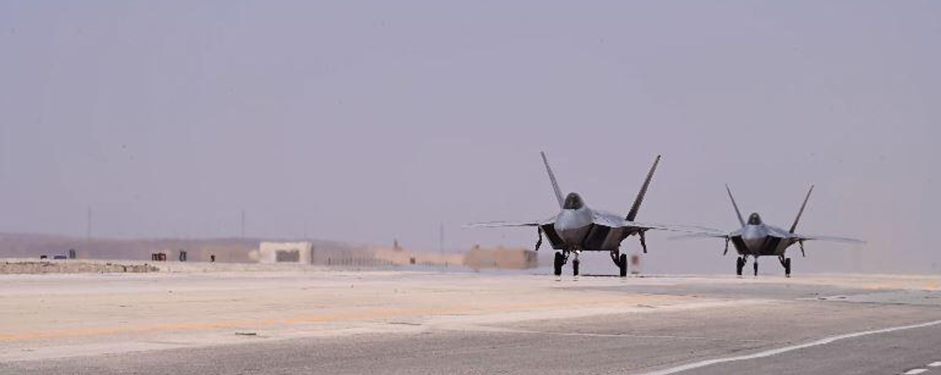U.S. Air Force F-22 Raptors deployed to CENTCOM’s area of responsibility. CENTCOM photo released June 14, 2023. - Sputnik International, 1920, 15.06.2023