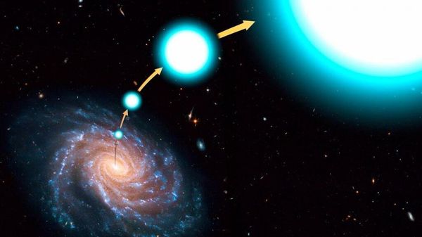 Artist concept showing a hypervelocity star escaping our galaxy. - Sputnik International