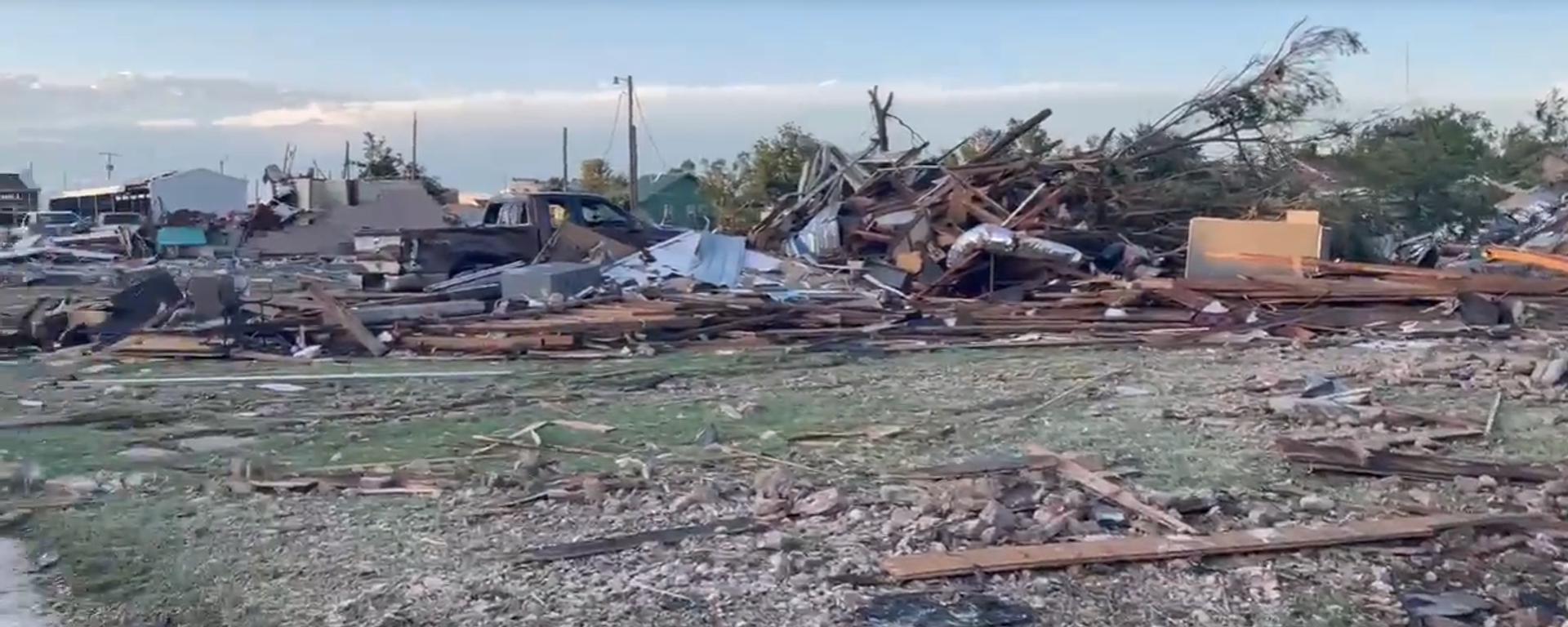 Screenshot of a video showing the devastation from the rampage of the storm. - Sputnik International, 1920, 16.06.2023