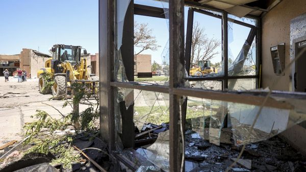 Work continues on clearing tornado damage in downtown Perryton, Texas, Friday, June, 16, 2023. - Sputnik International