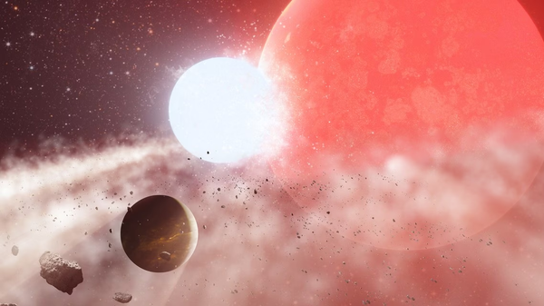 A possible violent merger between two stars could have formed the helium-burning giant star Baekdu, enabling the planet's unlikely survival around the star. - Sputnik International