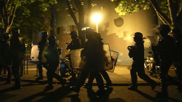A group of police officers walk during a protest in Nanterre, outside Paris, France, Saturday, July 1, 2023.  - Sputnik International