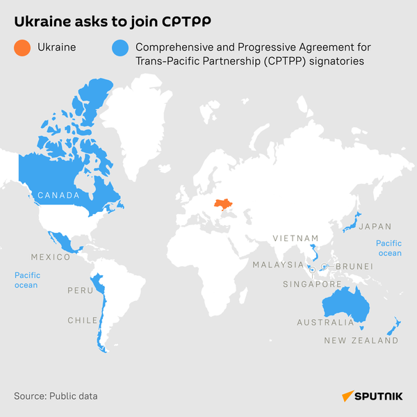 Ukraine in CPTPP desk - Sputnik International