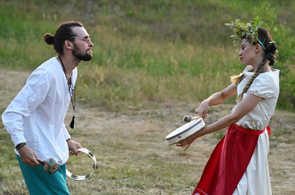 Participants of the celebration of Kupala Night in park in Zelenodolsk. - Sputnik International