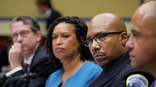 From left, City Administrator Kevin Donahue; District of Columbia Mayor Muriel Bowser; Metropolitan Police Chief Robert Contee and U.S. Attorney for the District of Columbia Matthew Graves, testify before a House Committee on Oversight and Accountability hearing, Tuesday, May 16, 2023, in Washington. - Sputnik International