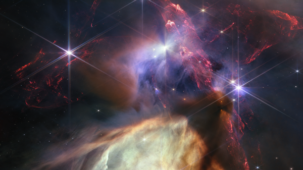 The first anniversary image from NASA’s James Webb Space Telescope displays star birth like it’s never been seen before, full of detailed, impressionistic texture. The subject is the Rho Ophiuchi cloud complex, the closest star-forming region to Earth.  - Sputnik International
