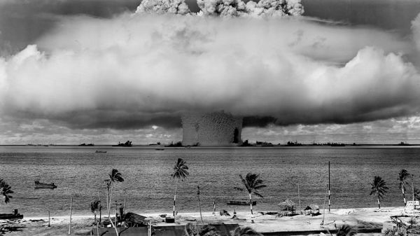 The Baker explosion, part of Operation Crossroads, a nuclear weapon test by the US military at Bikini Atoll, Micronesia, on 25 July 1946. - Sputnik International