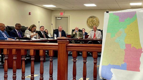 An Alabama Senate committee discusses a proposal to draw new congressional district lines on Thursday, July 20, 2023 in Montgomery, Ala. Alabama lawmakers face a July 21 deadline to draw new congressional lines after the U.S. Supreme Court in June upheld a finding that the current state map— with one majority-Black district out of seven in a state that is 27% Black — likely violates the federal Voting Rights Act. - Sputnik International