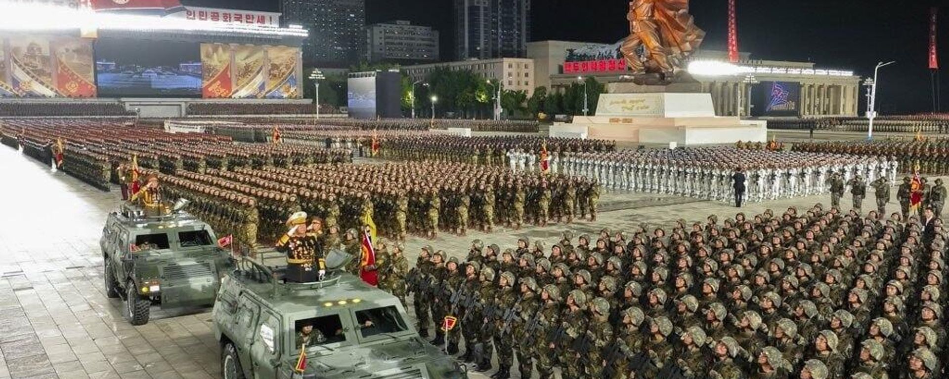 Kim Jong-un, together with a delegation from Russia led by Russian Defense Minister Shoigu, attended a military parade where intercontinental ballistic missiles were on display, South Korean media reports
 - Sputnik International, 1920, 28.07.2023