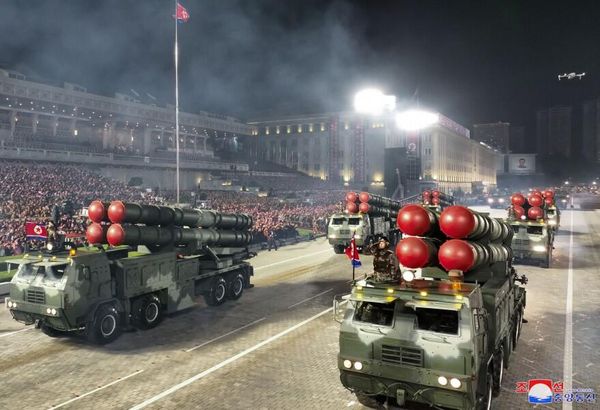 North Korea's anti-aircraft systems are seen moving during a parade. - Sputnik International