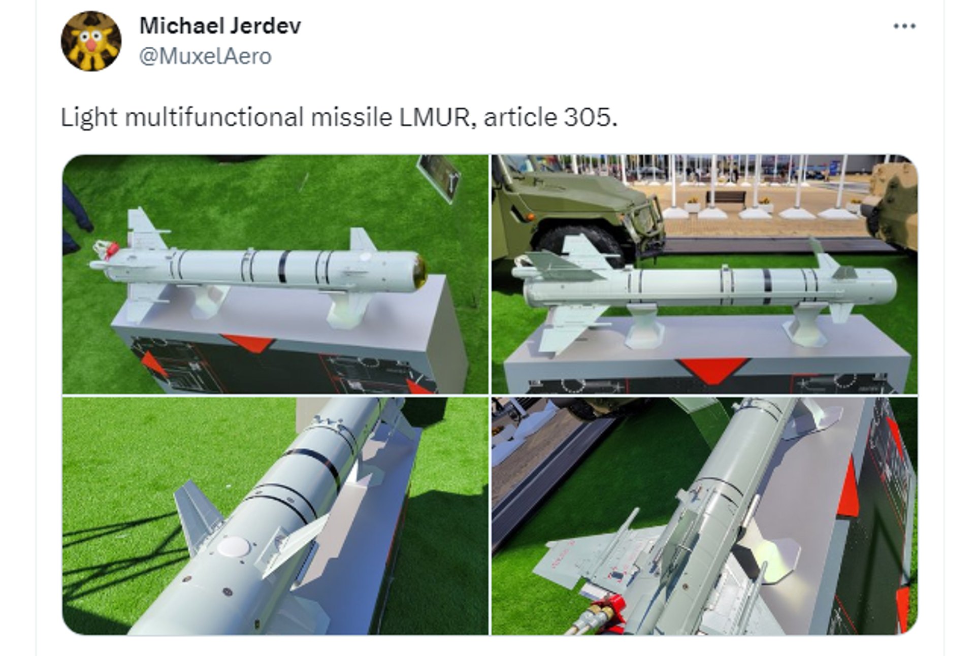 A Twitter screenshot of Russia's LMUR missile - Sputnik International, 1920, 29.07.2023