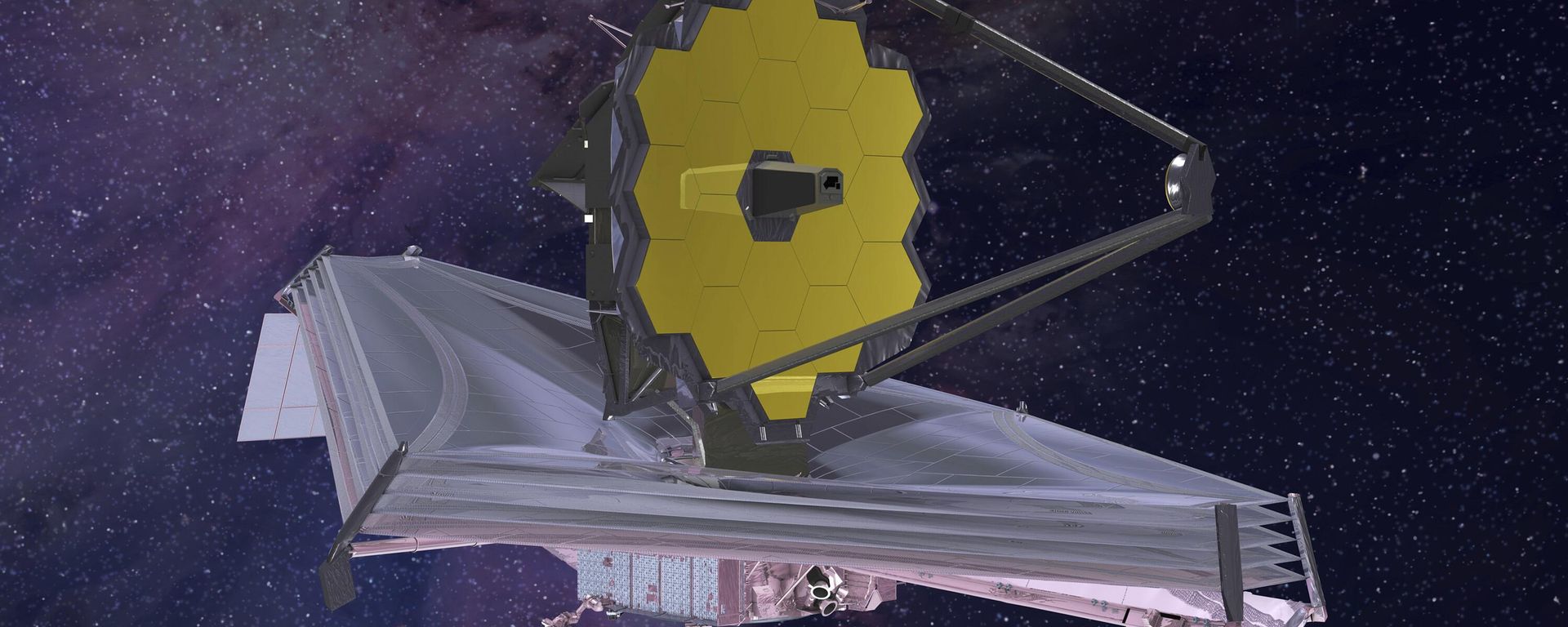 This 2015 artist's rendering provided by Northrop Grumman via NASA shows the James Webb Space Telescope. The telescope is designed to peer back so far that scientists will get a glimpse of the dawn of the universe about 13.7 billion years ago and zoom in on closer cosmic objects, even our own solar system, with sharper focus. This 2015 artist's rendering provided by Northrop Grumman via NASA shows the James Webb Space Telescope. The telescope is designed to peer back so far that scientists will get a glimpse of the dawn of the universe about 13.7 billion years ago and zoom in on closer cosmic objects, even our own solar system, with sharper focus. - Sputnik International, 1920, 03.08.2023