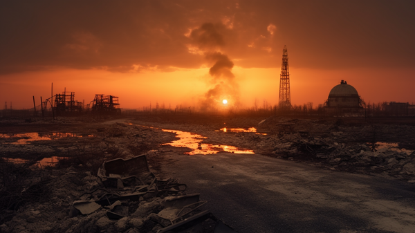 An AI imagining of the aftermath of a global nuclear catastrophe, created by Midjourney AI v5 - Sputnik International