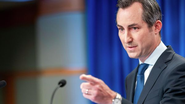 State Department spokesperson Matthew Miller answers questions about a American solider detained in North Korea after he willfully crossed the border from South Korea during a news briefing at the State Department on Tuesday, July 18, 2023, in Washington.  - Sputnik International