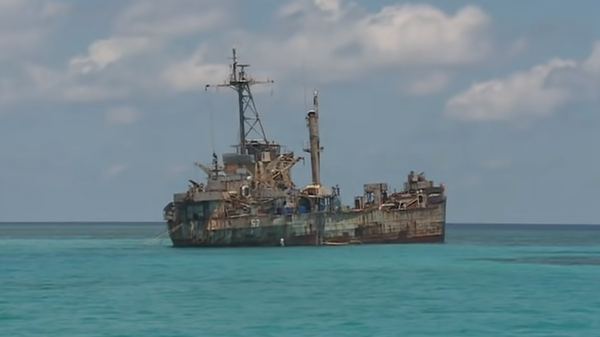 BRP Sierra Madre, deliberately grounded on Second Thomas Shoal in the South China Sea by the Philippine Navy - Sputnik International