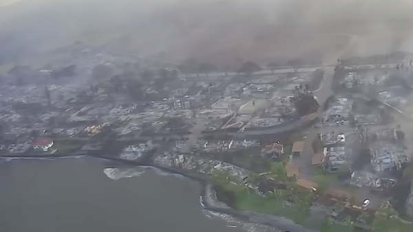 Aerial view of Lahaina Town, Maui, Hawaii, after a wildfire swept through the town on August 9, 2023 - Sputnik International