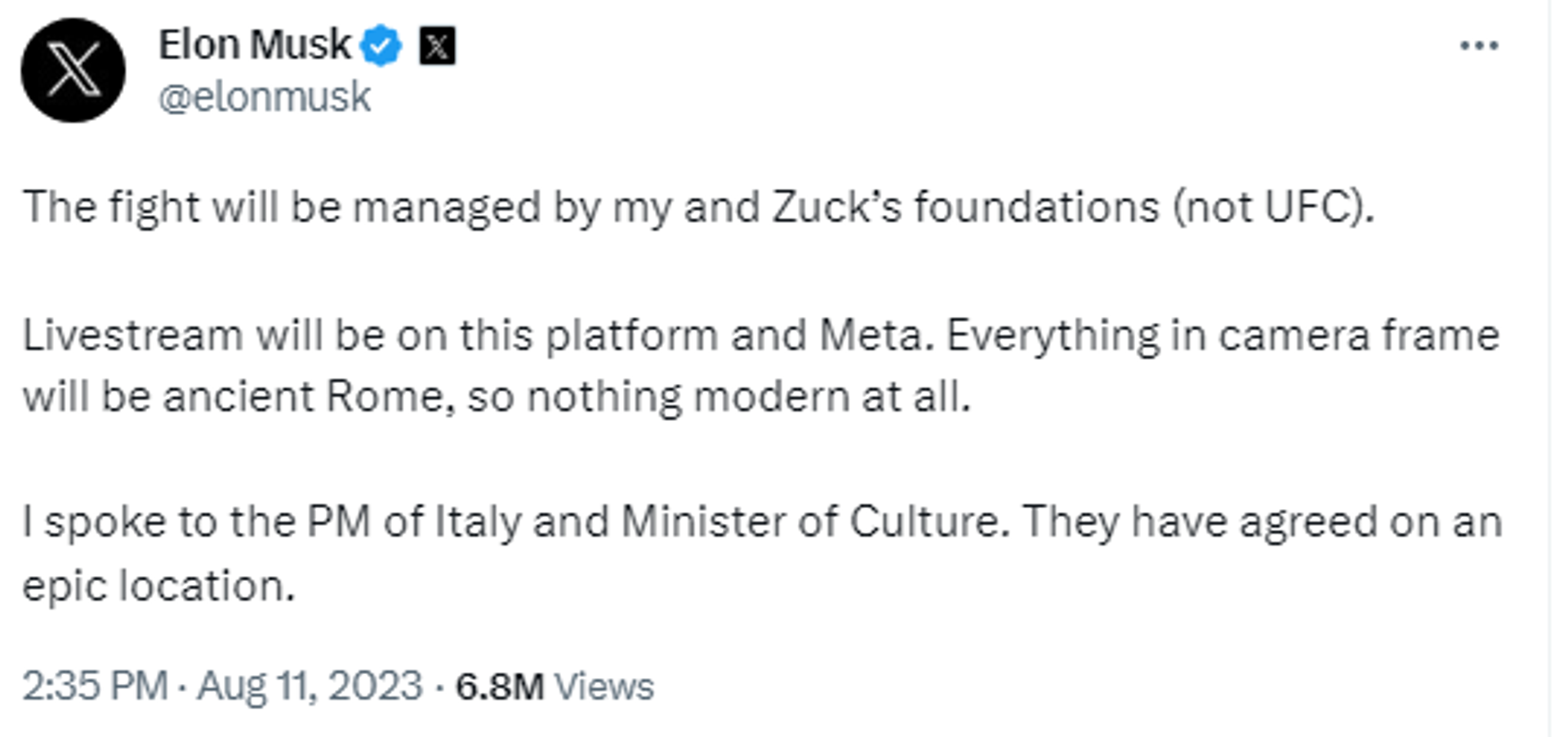 Screengrab of X (formerly Twitter) post by Elon Musk. - Sputnik International, 1920, 11.08.2023