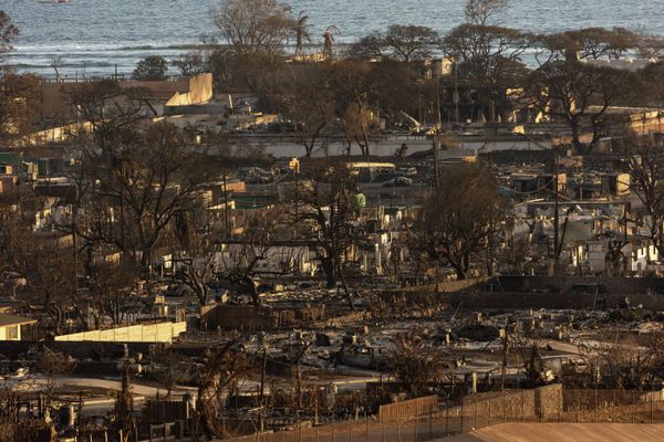 Burned houses and buildings are seen in the western part of Maui. - Sputnik International