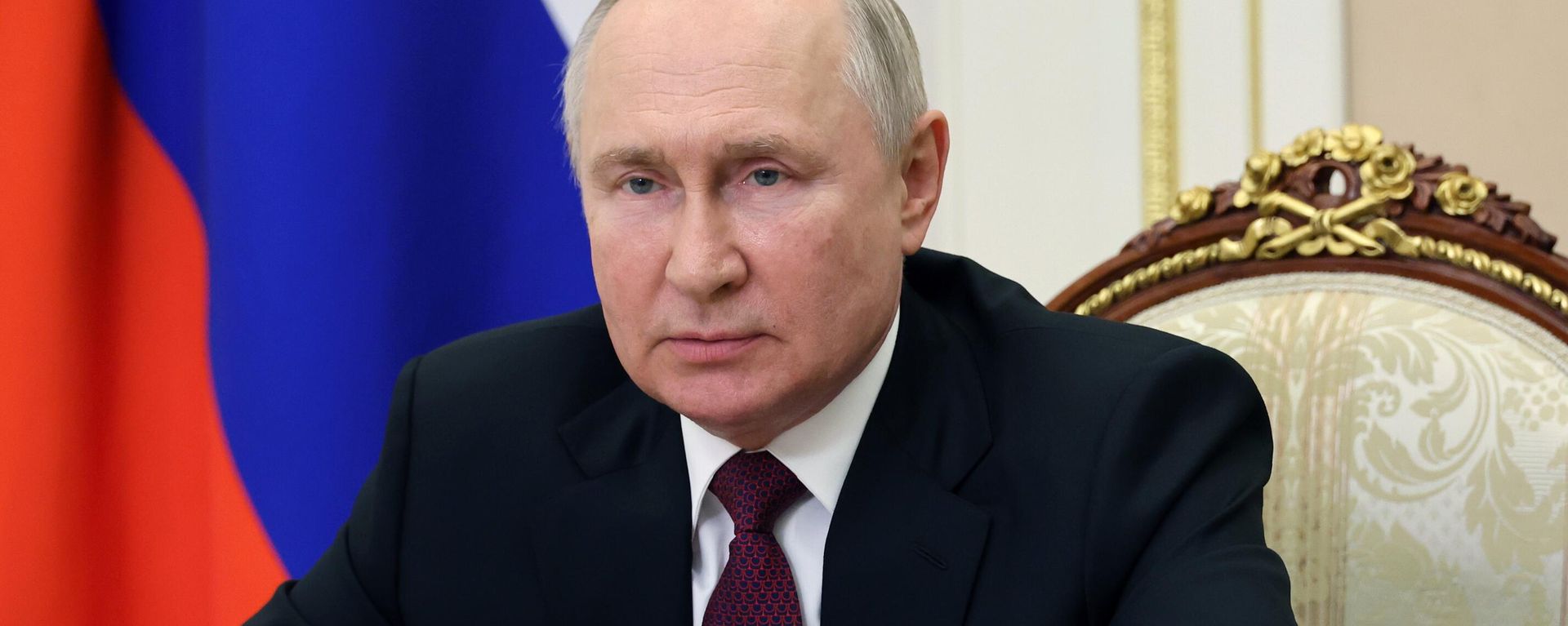 August 14, 2023. Russian President Vladimir Putin during a video message on the opening of the International Military-Technical Forum Army-2023. August 14, 2023. Russian President Vladimir Putin during a video message on the opening of the International Military-Technical Forum Army-2023. - Sputnik International, 1920, 14.08.2023