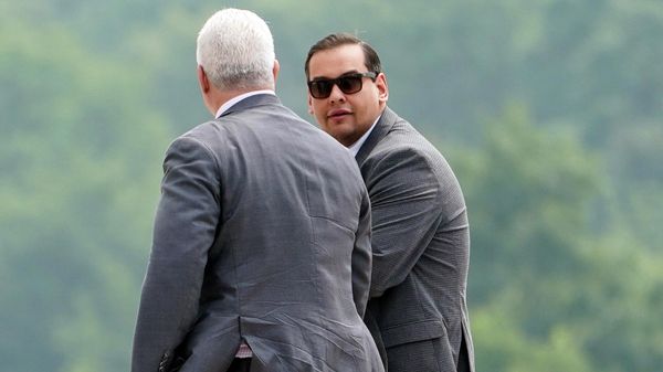 U.S. Rep. George Santos, right, R-N.Y., arrives to federal court alongside attorney Joseph Murray, Friday, June 30, 2023, in Central Islip, N.Y. Santos returned to court Friday for the first time since pleading not guilty last month to charges that he duped donors, stole from his campaign, collected fraudulent unemployment benefits and lied to Congress about being a millionaire. - Sputnik International