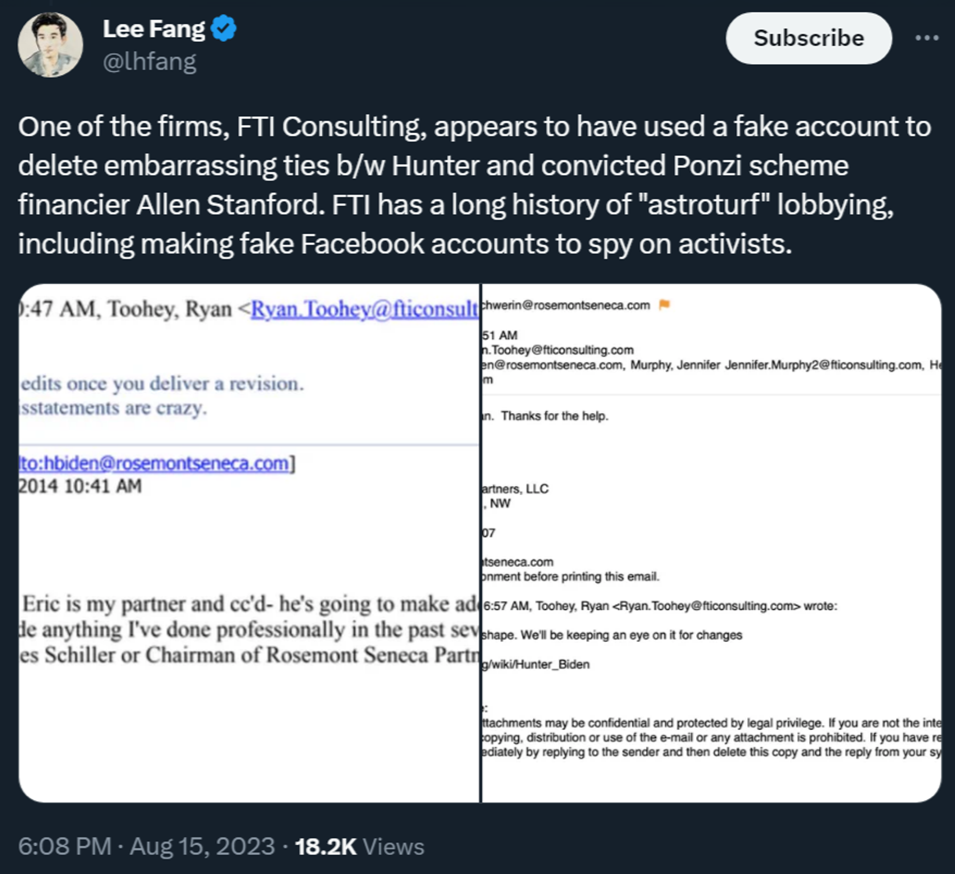 Investigative journalist Lee Fang exposes how Hunter Biden paid a consulting firm to whitewash his Wikipedia page and those of his foreign clients - Sputnik International, 1920, 17.08.2023