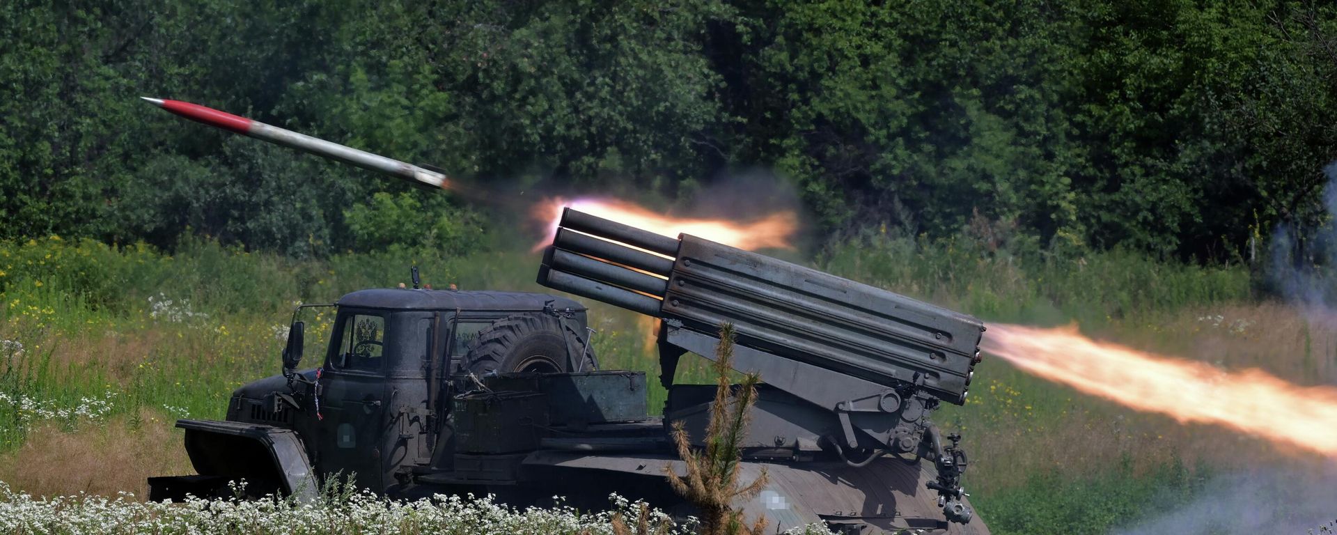 Russia's Grad multiple launch rocket system in Ukraine. File photo Russia's Grad multiple launch rocket system in Ukraine. File photo - Sputnik International, 1920, 21.08.2023