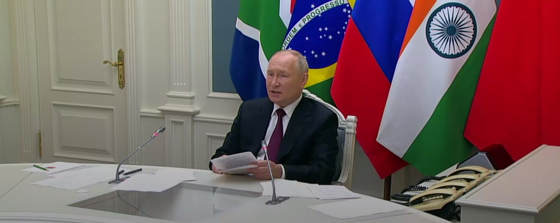 Russian president addresses a message to the participants of 15th BRICS summit - Sputnik International, 1920, 23.08.2023