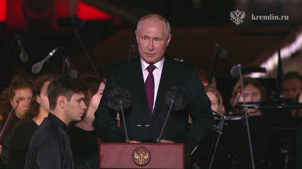 Russian President Vladimir Putin Delivers Speech at the Event Honoring the 80th Anniversary of the Battle of Kursk Victory - Sputnik International