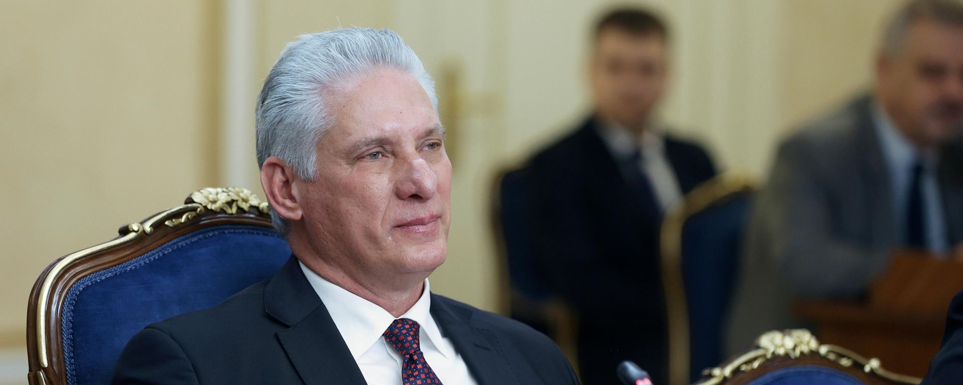President of the Republic of Cuba Miguel Diaz-Canel Bermudez at a meeting with Chairman of the Federation Council of the Russian Federation Valentina Matvienko - Sputnik International, 1920, 11.01.2026