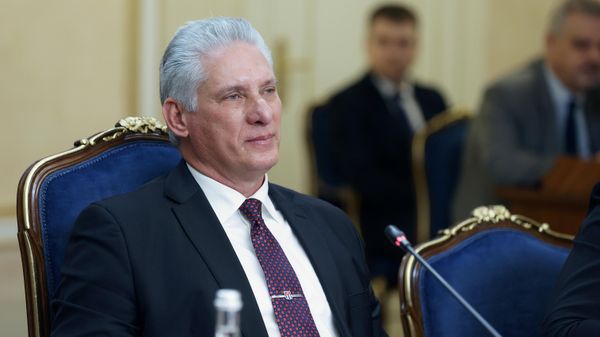 President of the Republic of Cuba Miguel Diaz-Canel Bermudez at a meeting with Chairman of the Federation Council of the Russian Federation Valentina Matvienko - Sputnik International
