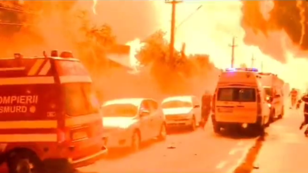 A Romanian gas station explodes on August 26, 2023 - Sputnik International