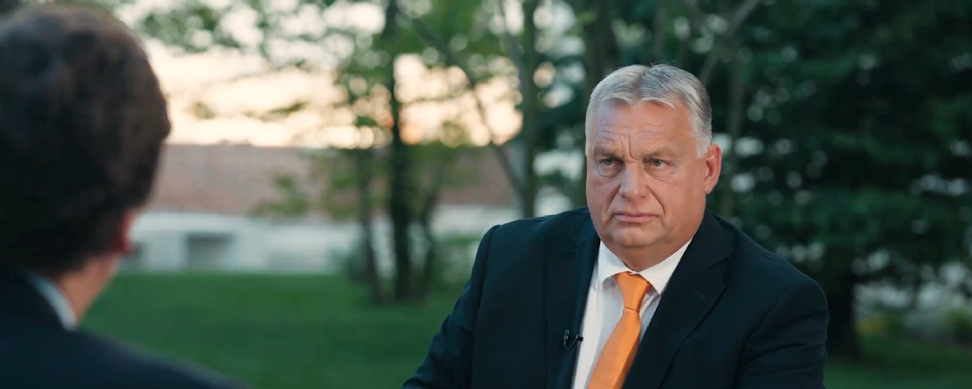 An X (formerly Twitter) screenshot of Viktor Orban's interview with Tucker Carlson. File photo An X (formerly Twitter) screenshot of Viktor Orban's interview with Tucker Carlson. File photo - Sputnik International, 1920, 30.08.2023
