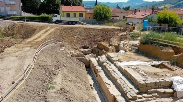 An X (formerly Twitter) screenshot of ancient temple ruins in Sarsina, Italy. File photo - Sputnik International
