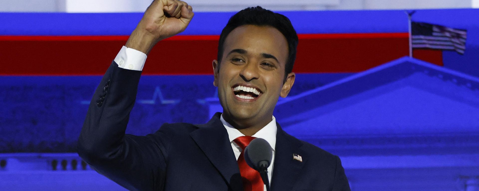 Entrepreneur and author Vivek Ramaswamy at first Republican Presidential primary debate in Milwaukee, Wisconsin, on August 23, 2023 - Sputnik International, 1920, 02.09.2023