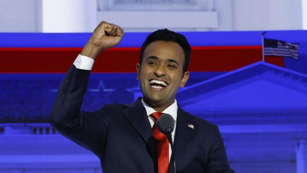 Entrepreneur and author Vivek Ramaswamy at first Republican Presidential primary debate in Milwaukee, Wisconsin, on August 23, 2023 - Sputnik International