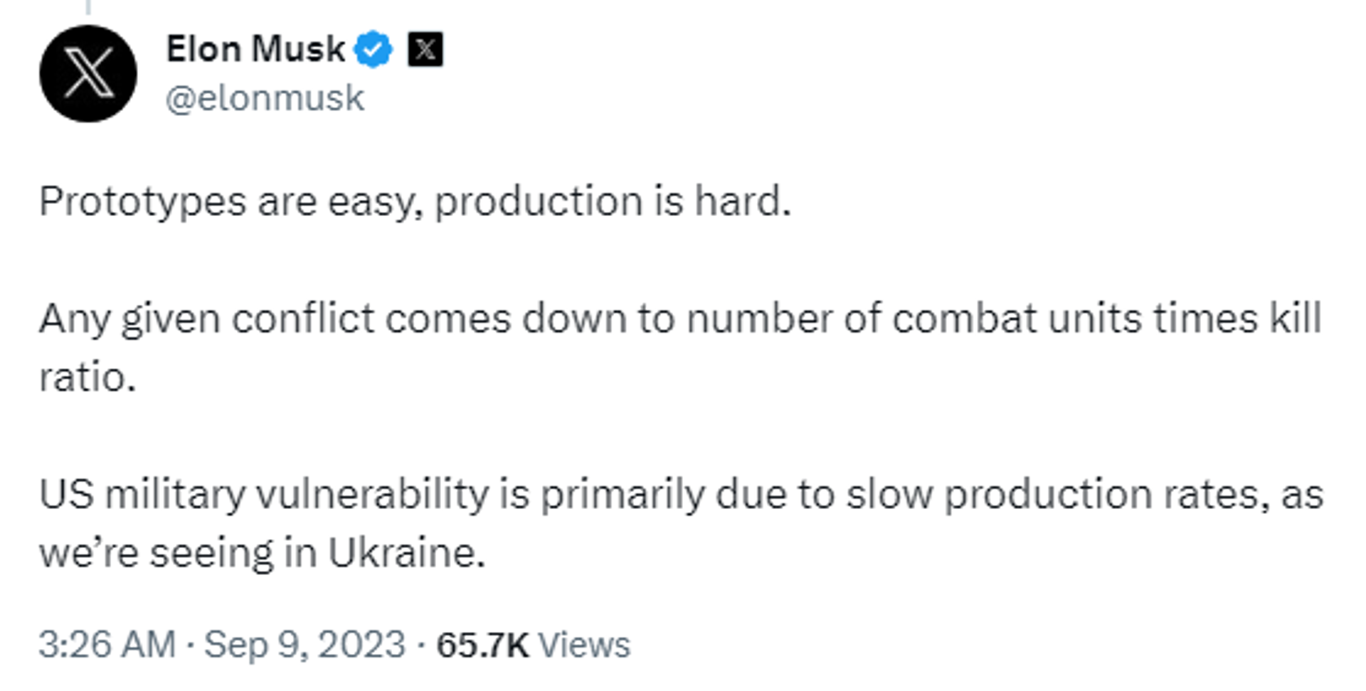 Screengrab of X post by Elon Musk. - Sputnik International, 1920, 09.09.2023