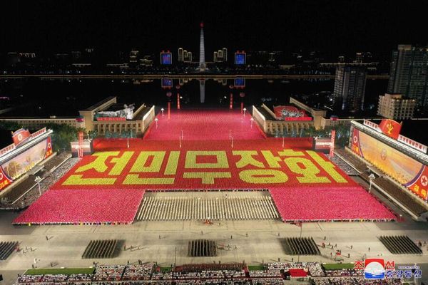 The parade was broadcast on state TVAbove: A large parade in Pyongyang to mark the 75th anniversary of the founding of the DPRK. - Sputnik International