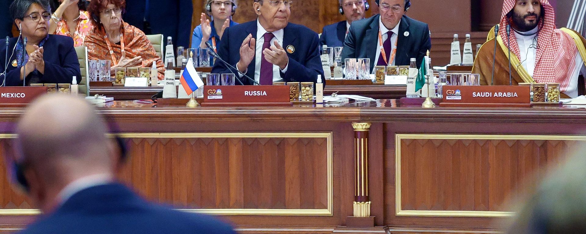 Russian Foreign Minister Sergei Lavrov representing Russia at the G20 Summit in New Delhi, India, September 9, 2023. Russian Foreign Minister Sergei Lavrov representing Russia at the G20 Summit in New Delhi, India, September 9, 2023. - Sputnik International, 1920, 09.09.2023