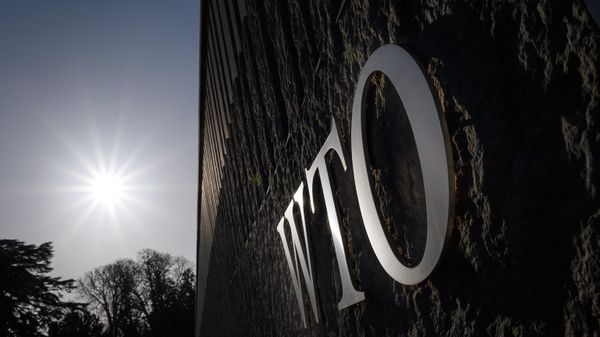 A sign of the World Trade Organization (WTO) is seen at the trade intergovernmental organization headquarters in Geneva on December 10, 2019.  - Sputnik International