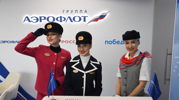 Aeroflot (Russian Airlines) stand at the Eastern Economic Forum in Vladivostok - Sputnik International