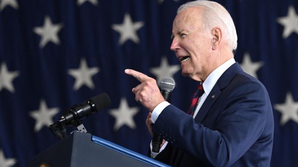 US President Joe Biden delivers remarks at Joint Base Elmendorf-Richardson in Alaska, on September 11, 2023.  - Sputnik International